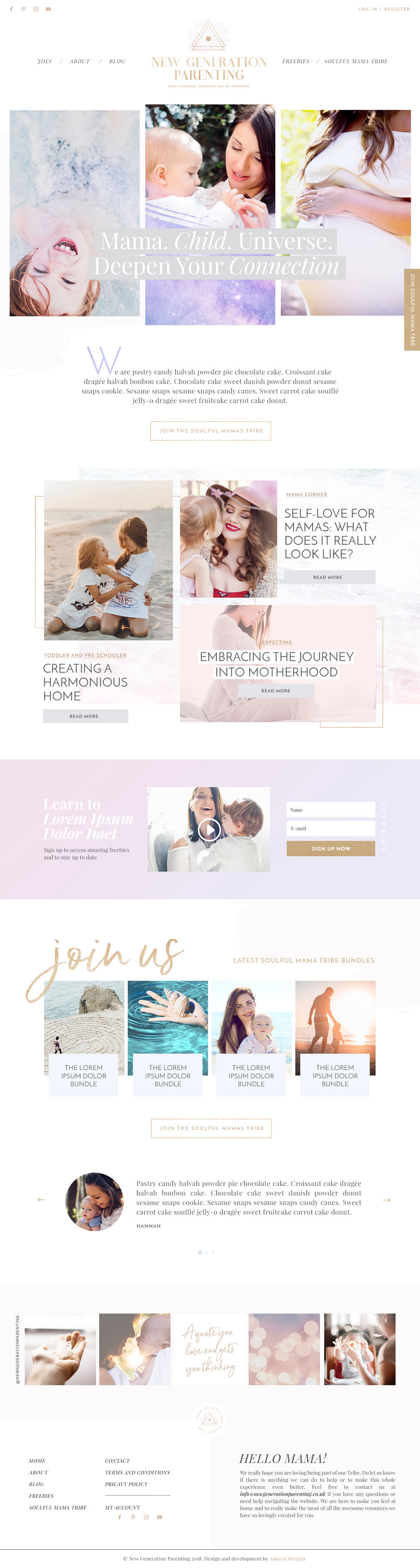 Stiletto Beats, Emily Vartanian new website by Adored Designs